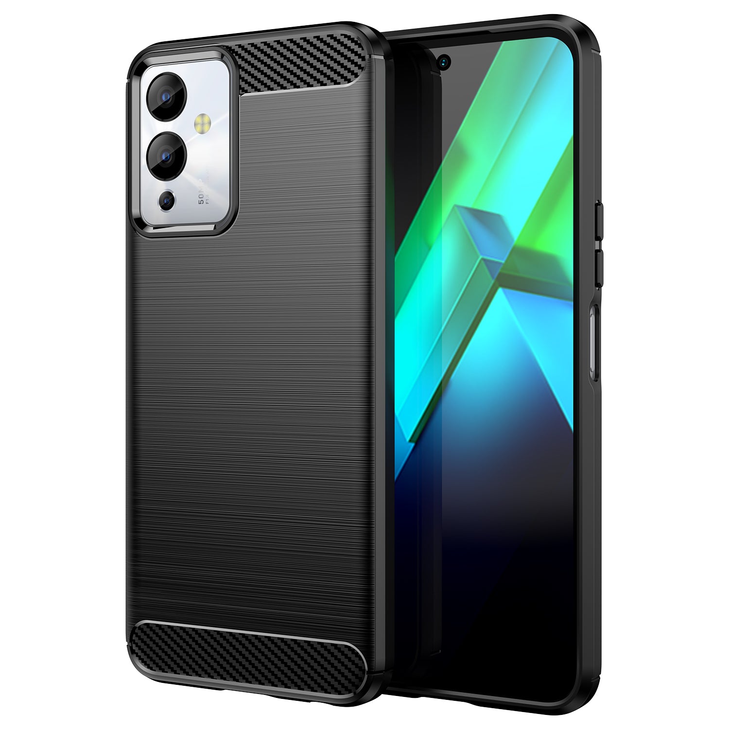 For Infinix Note 12i Phone Case Carbon Fiber Texture Soft TPU Brushed Surface Protective Cover For Infinix Note 12i Phone Case Carbon Fiber Texture Soft TPU Brushed Surface Protective Cover